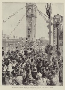 Det kungliga besöket i Irland, hertigen och hertiginnan av York passerade Albert Memorial i Belfast