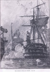 Det ryska anfallet på Sinope 1853 e.Kr av William Heysham Overend