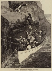 The Wreck of the Strathmore, tar de överlevande från ön
