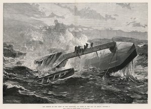 Räddningen av Cleopatras besättning i gryningen i Biscayabukten. av William Heysham Overend