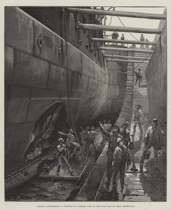 Torpedexperiment i Portsmouth, skada på babordssidan av HMS Resistance