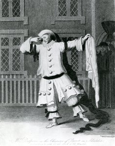 Herr Delphini i Pierots karaktär i Aladdin, 1780-1790