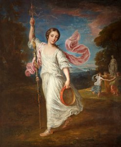 Lady Emily Kerr som Bacchante, ca 1770 av William Hoare