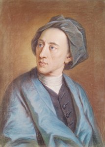 Porträtt av Alexander Pope (1688-1744), ca 1739-84 (pastell på papper)