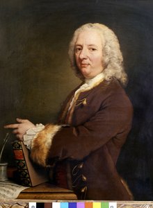 Porträtt av Francesco Saverio Geminiani. Italiensk musiker