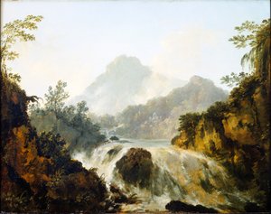En kaskad i Tuaruru-dalen, Tahiti av William Hodges