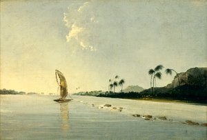 Vy över en del av ön Ulietea [Raiatea] av William Hodges