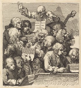 En kör av sångare av William Hogarth