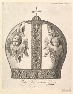En grekisk patriarkalisk krona - Tiara Patriarkaliska grekiska Aubry de La Mottrayes Travels..., 1723-24. av William Hogarth