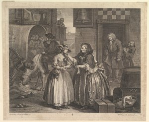 A Harlots Progress, tavla 1, april 1732. av William Hogarth