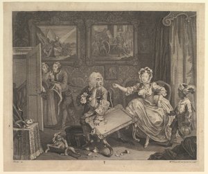 A Harlots Progress, tavla 2, april 1732. av William Hogarth