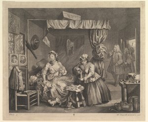 A Harlots Progress, tavla 3, april 1732. av William Hogarth