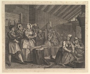 A Harlots Progress, tavla 4, april 1732. av William Hogarth