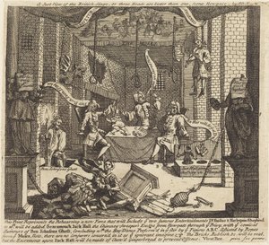 En rättvis utsikt över den brittiska scenen av William Hogarth