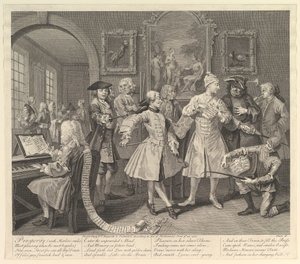 A Rakes Progress, tavla 2, 25 juni 1735. av William Hogarth