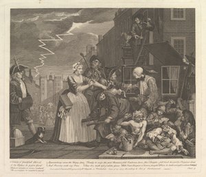 A Rakes Progress, tavla 4, 25 juni 1735. av William Hogarth