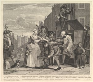 A Rakes Progress, tavla 4, 25 juni 1735. av William Hogarth