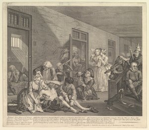 A Rakes Progress, skylt 8, 25 juni 1735. av William Hogarth
