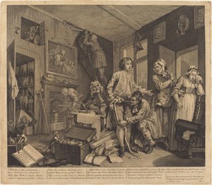 En rakes framsteg: pl.1 av William Hogarth