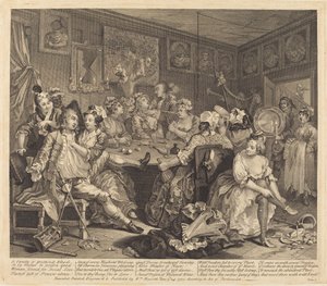En rakes framsteg: pl.3 av William Hogarth