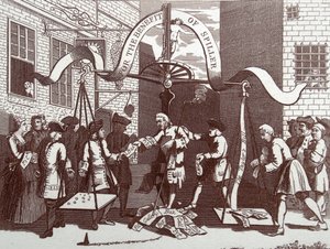 Pojkar som kikar på naturen av William Hogarth