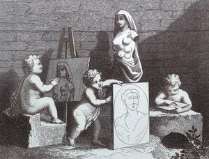 Pojkar som kikar på naturen av William Hogarth