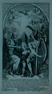 Burlesk på Kents altartavla vid St Clement Danes, c1725 av William Hogarth