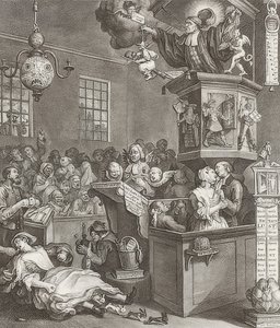 Godtrohet, vidskepelse och fanatism. 1762 1762 av William Hogarth
