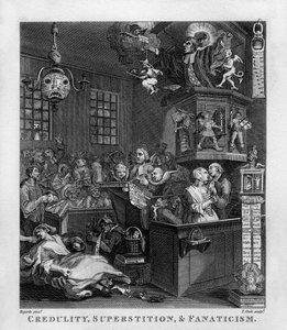 Godtrohet, vidskepelse och fanatism av William Hogarth av William Hogarth