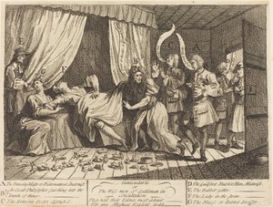 Cunicularii, eller The Wise Men of Godliman in Consulting av William Hogarth