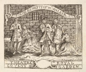 Till förmån för Mr Walker, Theatre Royal, Covent Garden, pub. 1822 av William Hogarth