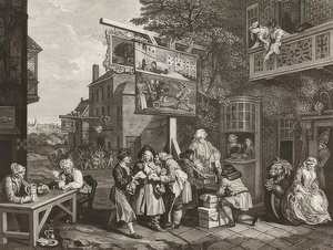 Fyra utskrifter av ett val / De allmänna valen. Blad 2: Sök efter röster. 1757 av William Hogarth