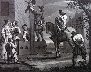 Frontispice till Samuel Butlers "Hudibras" av William Hogarth