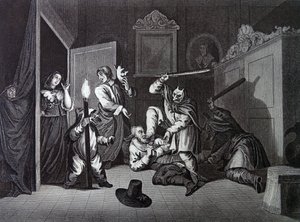 Frontispice till Samuel Butlers "Hudibras" av William Hogarth