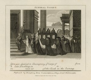 Begravningsbiljett av William Hogarth