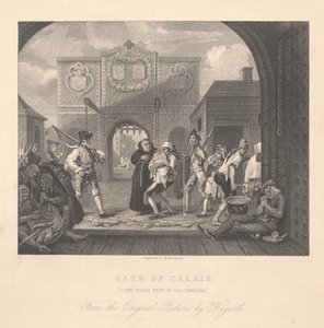 Porten till Calais, graverad av William Radclyffe (1783-1855) av William Hogarth