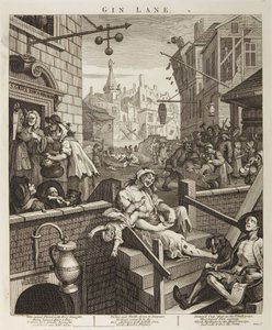 Gin Lane av William Hogarth
