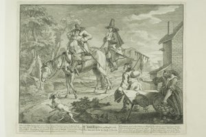 Hudibras Sallying Forth, platta två från Hudibras av William Hogarth