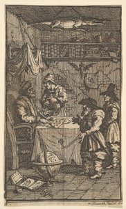 Hudibras besöker Sidrophel Sjutton små illustrationer för Samuel Butlers Hudibras..., 1721-26. av William Hogarth