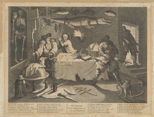 Hudibras slår Sidrophel och hans man Wacum av William Hogarth