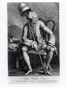 John Wilkes (1727-97) 1763 swed av William Hogarth