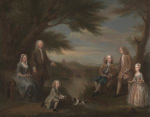 John och Elizabeth Jeffreys och deras barn av William Hogarth