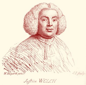 Justice Welch - porträtt av William Hogarth av William Hogarth