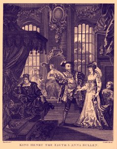 Kung Henry VIII och Anne Boleyn av William Hogarth av William Hogarth