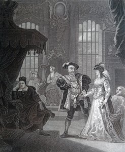 Kung Henrik den åttonde & Anna Bullen av William Hogarth