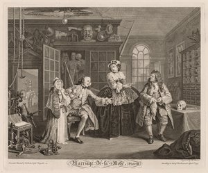 Marriage à la Mode: Scenen med kvacken av William Hogarth