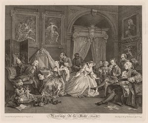 Fashionabla äktenskap: Toalettscenen av William Hogarth