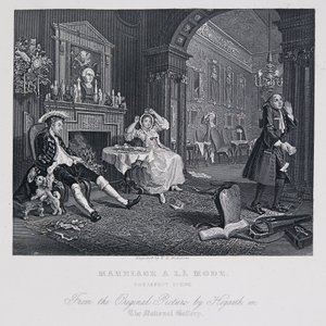 Äktenskap à la mode: Frukostscenen av William Hogarth