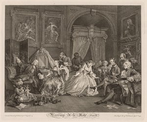 Fashionabla äktenskap: Toalettscenen av William Hogarth