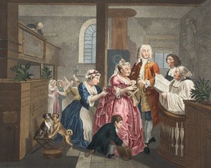 Gift med en gammal Maid, tallrik V från "A Rake